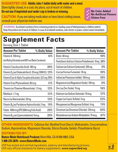 Nature Made Multivitamin for Her, Multivitamins for Women, Daily Nutritional Support, Nature Made Multi Women Vitamins & Minerals, 300 Tablets, 300 Day Supply