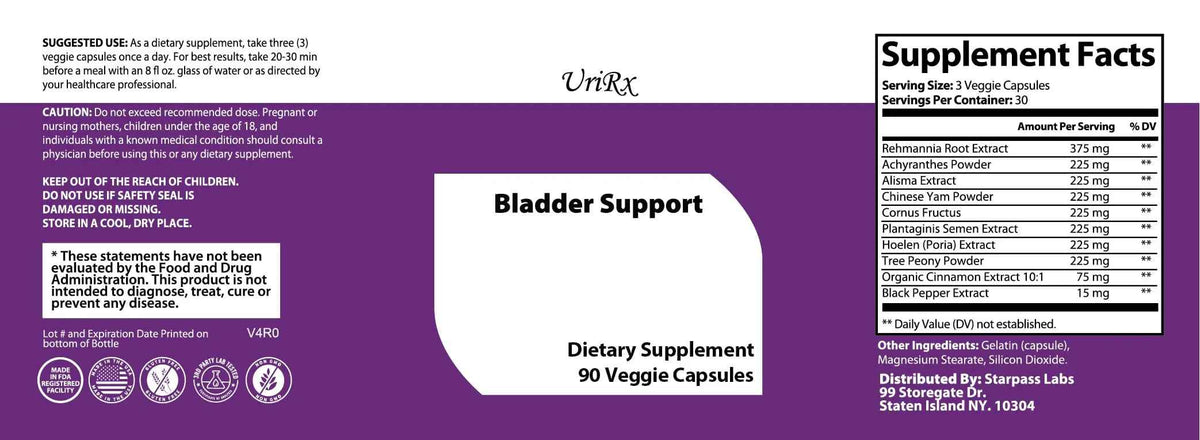 StarPass Labs Bladder Ultra Control Support and Promote Healthy Bladder Function, Help Maintain Bladder Control and Reduce Frequency, Urinary Leak - 90 Count