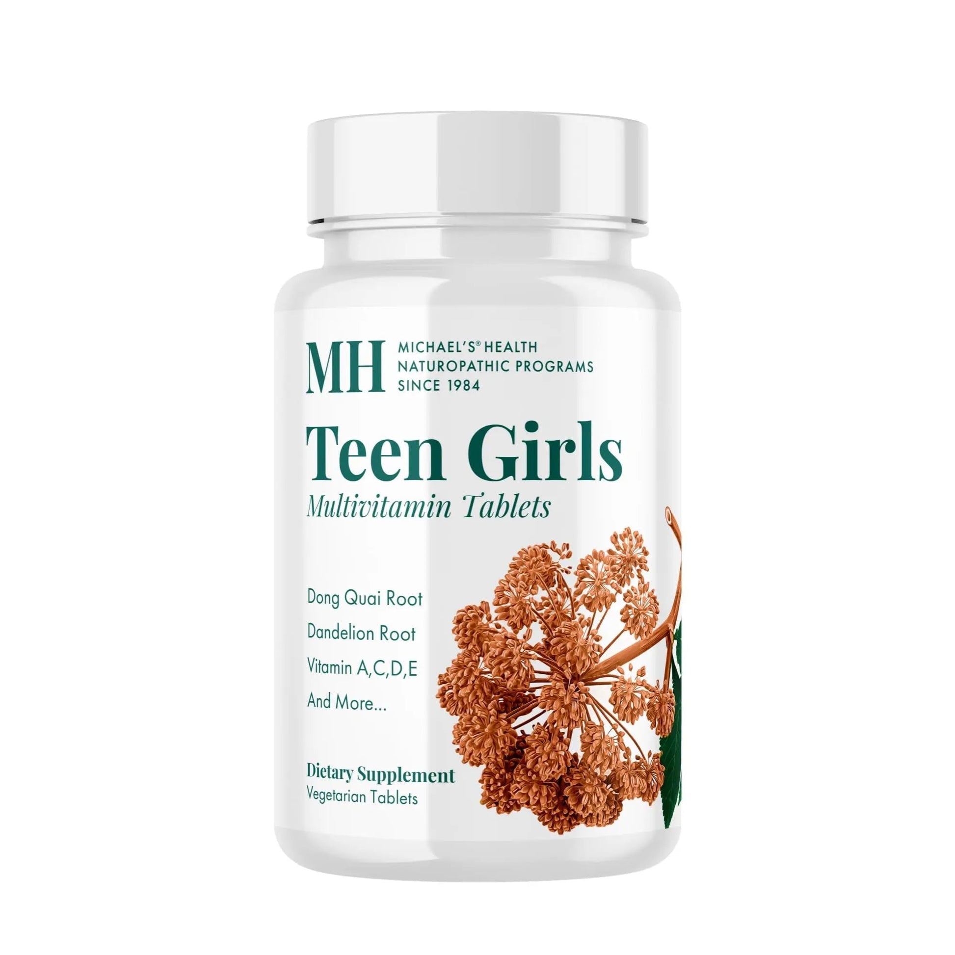 MICHAEL'S Health Naturopathic Programs Teen Girls Multivitamin - 90 Vegetarian Tablets - with B Complex Vitamins MICHAEL'S