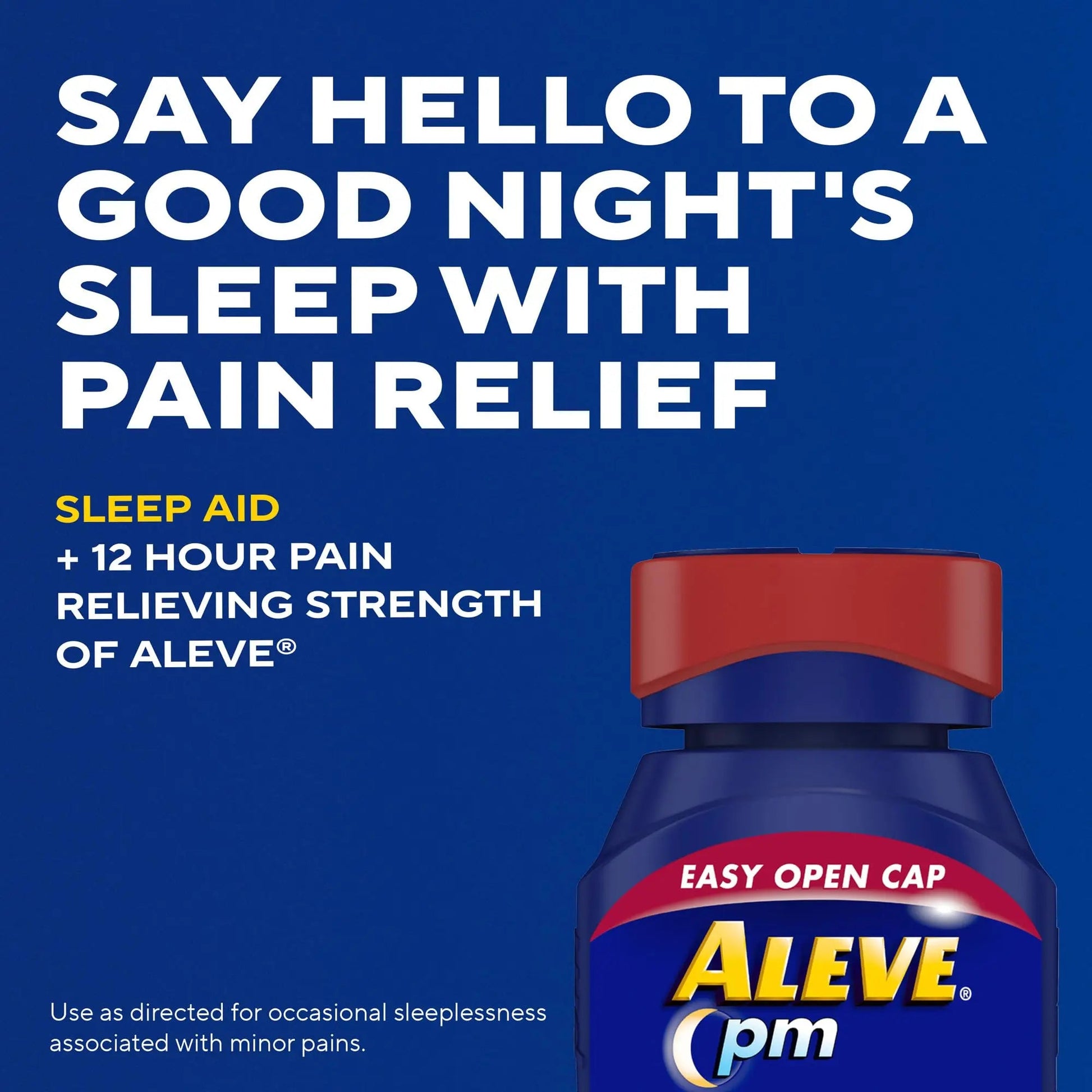 Aleve PM Sleep Aid Plus Pain Reliever Caplets, Naproxen Sodium & Diphenhydramine HCl, Nighttime, 120 Count AleveBuy Supplements Australia