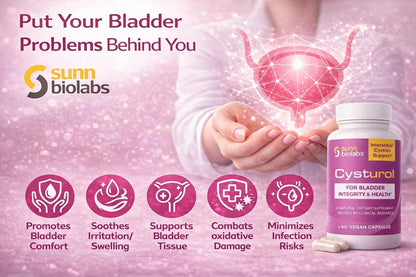 CYSTUROL® Bladder Support Supplement | Interstitial Cystitis (IC) | Bladder Pain | Urinary Tract Health | Clinically Studied Formula for Bladder Inflammation, UTI, Mast Cell Support & Urinary Urgency SUNN BIOLABSBuy Supplements Australia