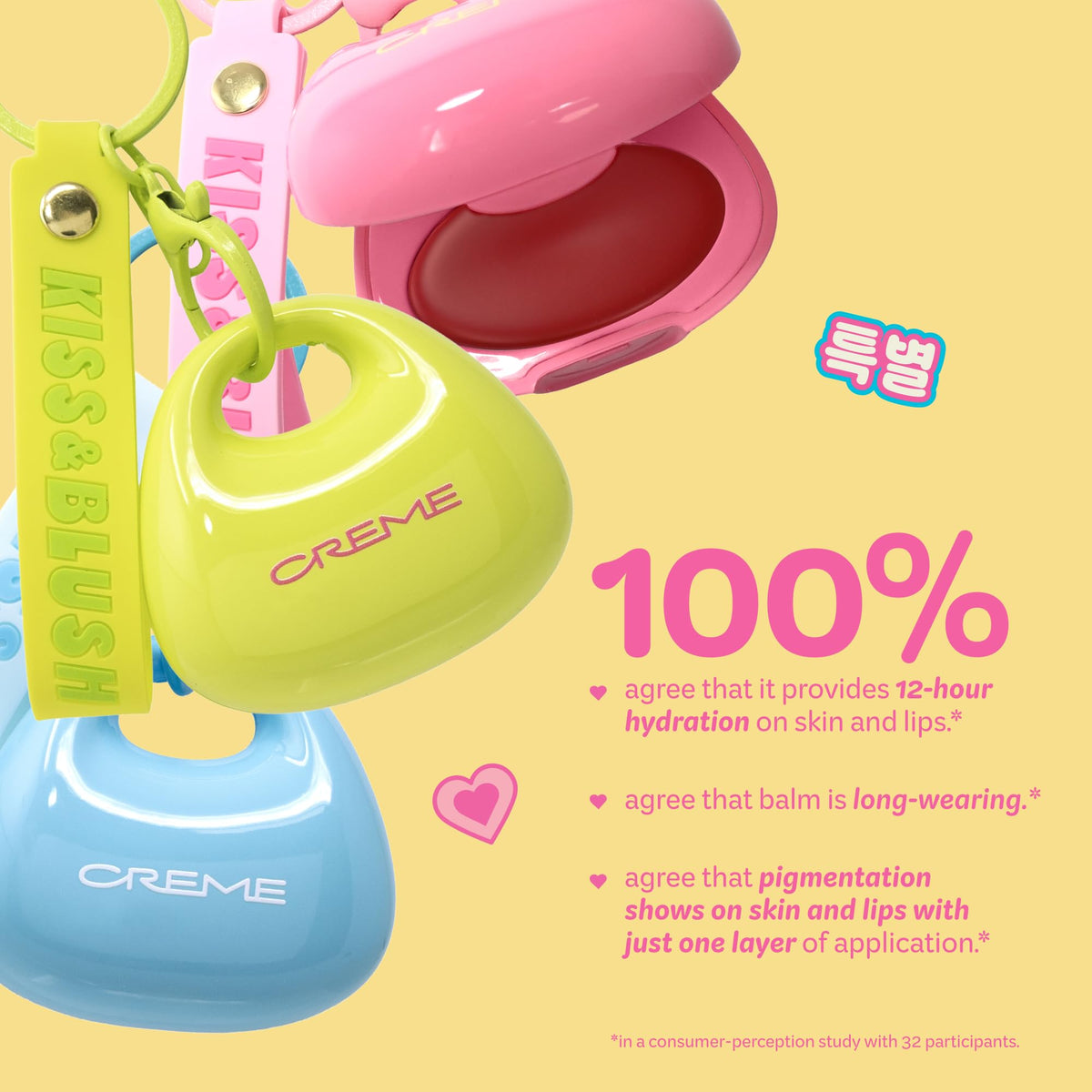 The Crème Shop Kiss & Blush Tinted Lip Balm & Blush, Korean Makeup for Lips & Cheeks, Cute Charm Key Chain, Hydrating, Long Lasting Tint, Aloe, Squalane (Cherry Squeeze) The Crème ShopBuy Supplements Australia