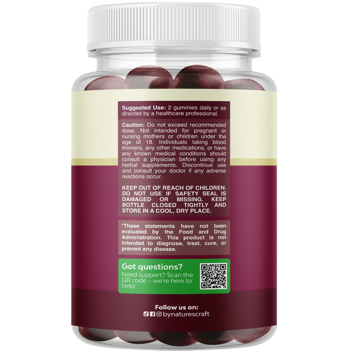 Flow Boosting Beet Root Gummies - Invigorating Beet Gummies for Adults Nitric Oxide Energy & Heart Health Support with Grapeseed Pomegranate & Vitamin B12 - Vegan Non-GMO & Gluten Free - 60 Count Natures CraftBuy Supplements Australia