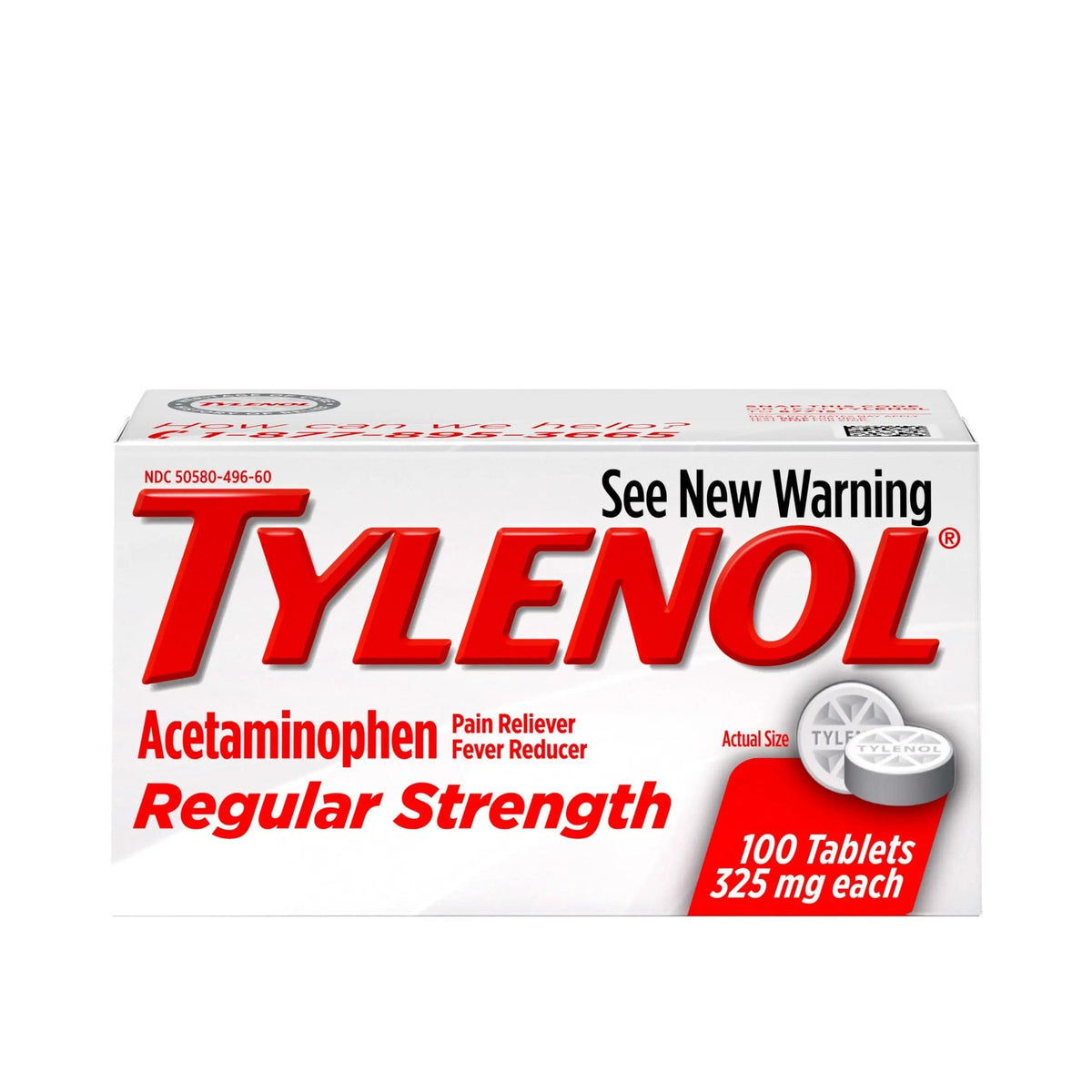 Tylenol Regular Strength Tablets with 325 mg of Acetaminophen, Fever Reducer & Pain Reliever for Headache, Backache, Muscle Aches, Joint Pain & Menstrual Cramps, 100 ct TylenolBuy Supplements Australia