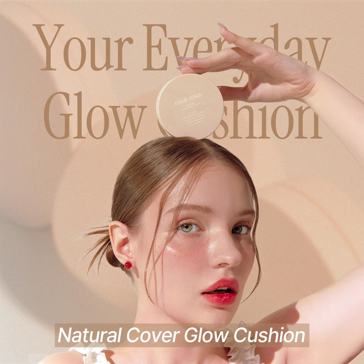 LOVB LOVB Natural Cover Glow Cushion Foundation | Satin Radiant Finish | Korean Foundation Makeup | Long-Lasting Natural Coverage | for All Skin Types 0.42 oz. (23N Natural Beige) LOVB LOVBBuy Supplements Australia