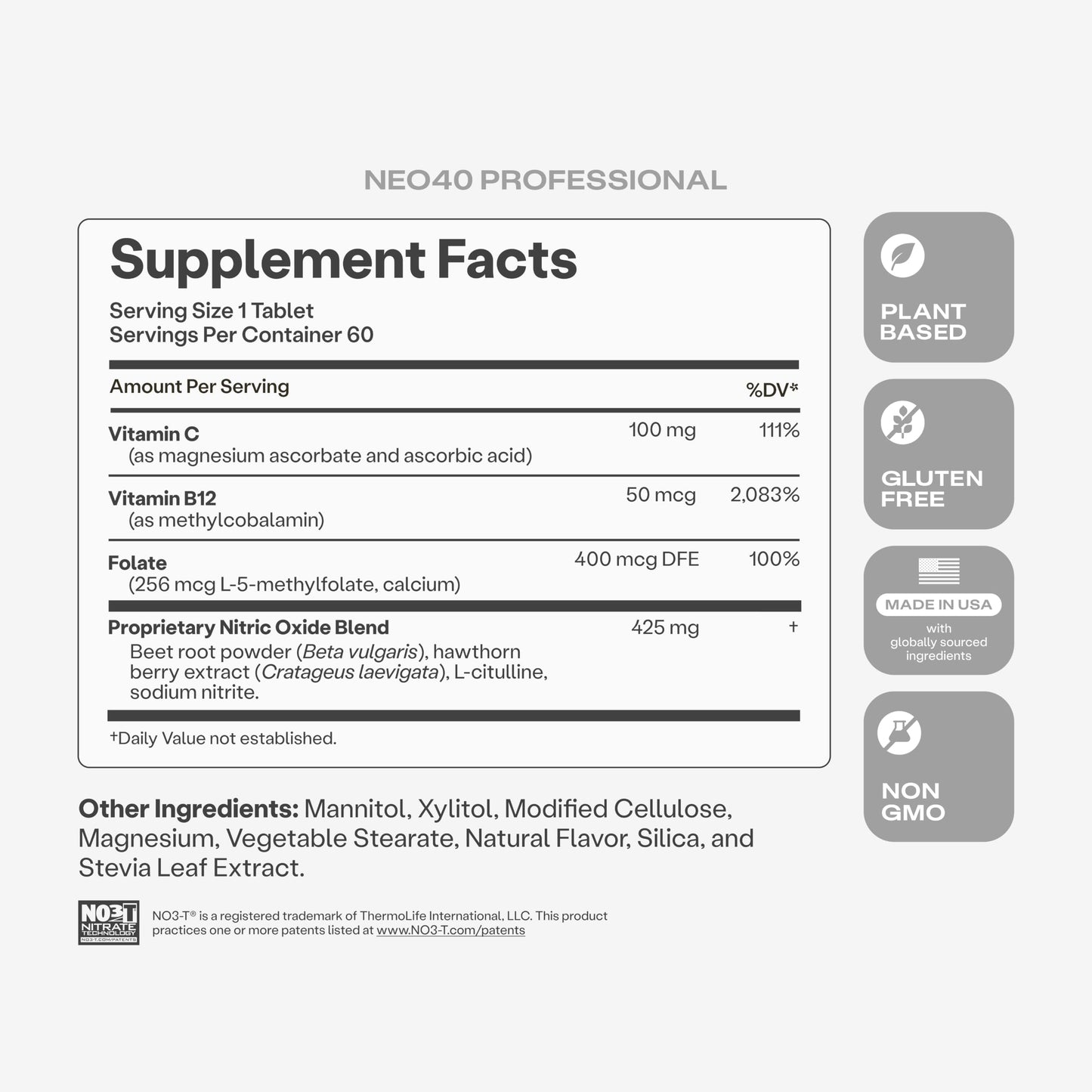 HumanN Neo40 Daily Heart & Blood Circulation Supplements to Boost Nitric Oxide - Supports Blood Pressure - from Maker of SuperBeets -Includes 30 Dissolvable Tablets - Tasty Fruity Flavor
