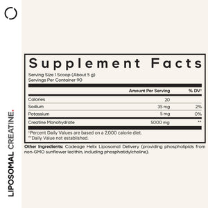 Codeage Liposomal Creatine Powder Supplement - 3-Month Supply - 5000mg Creatine Monohydrate Pre Workout & Post Workouts - Unflavored Creatine, Pure Creatine Powder, Creatinine for Sports - 90 Servings CodeageBuy Supplements Australia