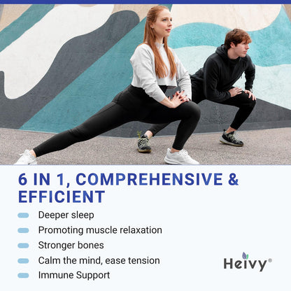 Heivy 4 in 1 Magnesium Complex with Zinc & Vitamin D3, 320mg Elemental Magnesium (Glycinate/Citrate/Gluconate/Malate), 120 Capsules (4 Months Supply), Vegan, Non-GMO, Gluten-Free, 3rd Party Tested Heivy buy supplements Au