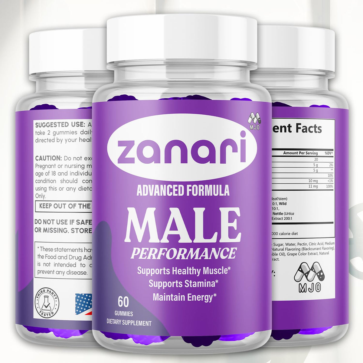 Zanari Gummies, Official Zanari Gummys for Men with All Natural Ingredients, Advanced Formula for Optimal Health & Total Wellness Support with Maximum Strength Active Lifestyle Vitamins (60 Gummies) MJO buy supplements Au