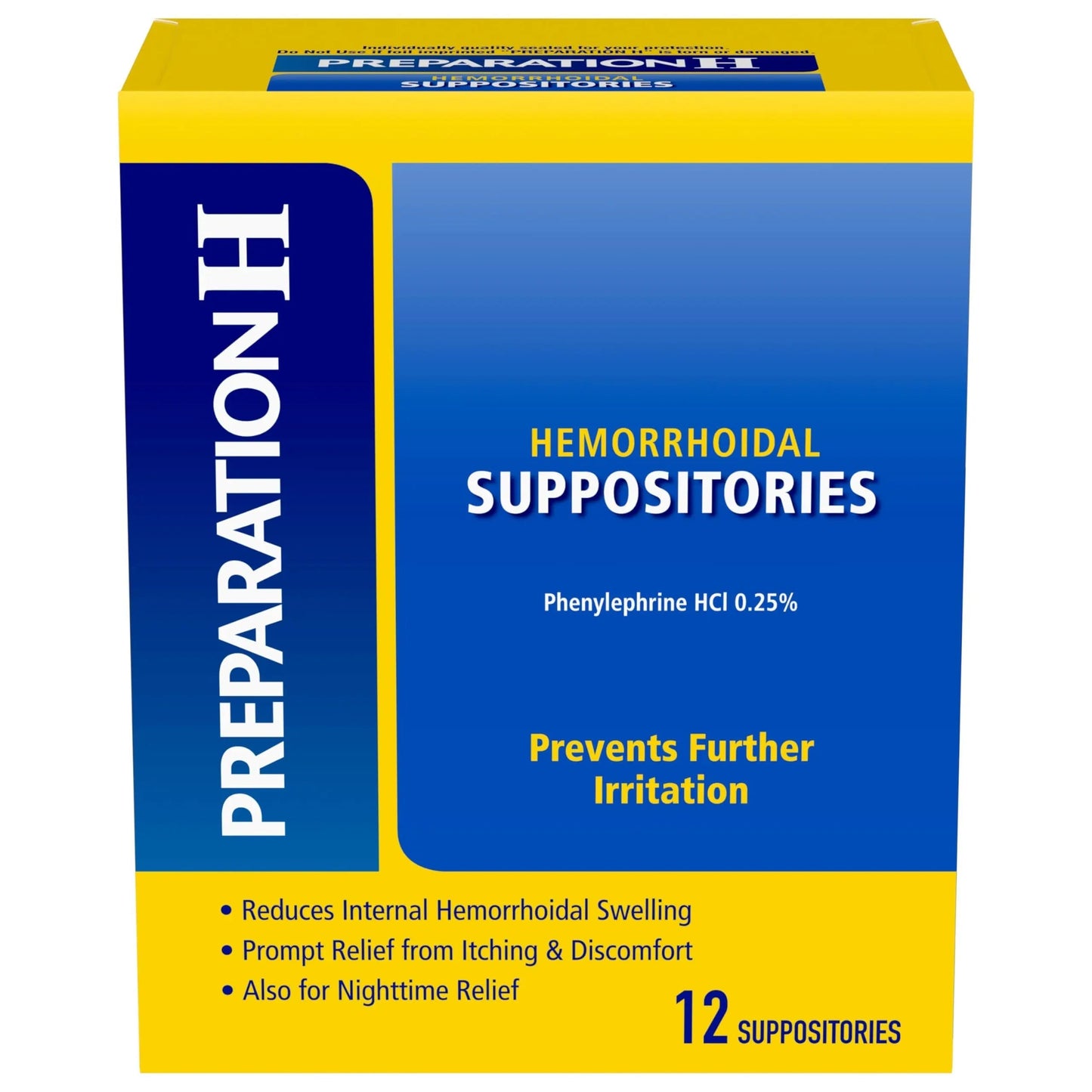Preparation H Hemorrhoid Suppositories For Itching And Discomfort Relief - 12 Count (Pack of 1) Preparation HBuy Supplements Australia
