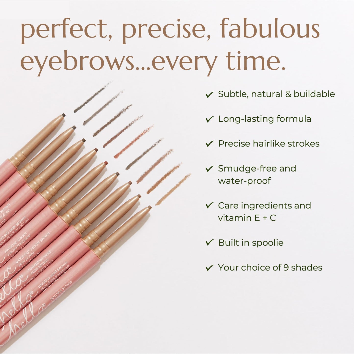 Chella Eyebrow Pencil – Easy-to-Use Brow Definer for Shaping, Filling & Blending – Long-Wear Light brown Eyebrow Pencils for Women with Precise Tip (Light Brown) ChellaBuy Supplements Australia