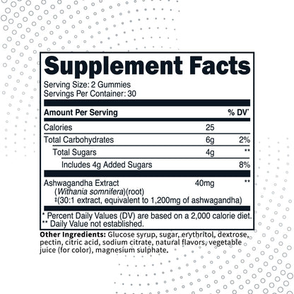 Type Zero Ashwagandha Gummies 60 Gummies for 30 Servings Per Bottle - Ashwagandha Herbal Extract Supplement, Gluten Free, GMO Free Type Zero buy supplements Au