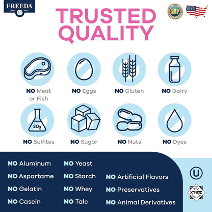 FREEDA Mini Prenatal Vitamins for Pregnant Women – 240 Tiny Tablets | Supports Mother & Baby Nutrition – Includes Methylfolate, Calcium, & Essential Nutrients – Vegan, Kosher, Easy-to-Swallow