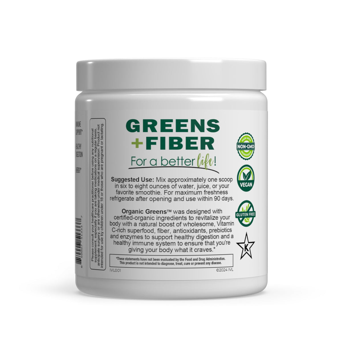 IVL - Organic Greens - Organic Superfood Drink - Loaded with Antioxidants, Micronutrients, Prebiotics & Probiotics - for Immune Support, Digestive Health - Great Taste (1 Pack, 30 Servings) IVL buy supplements Au