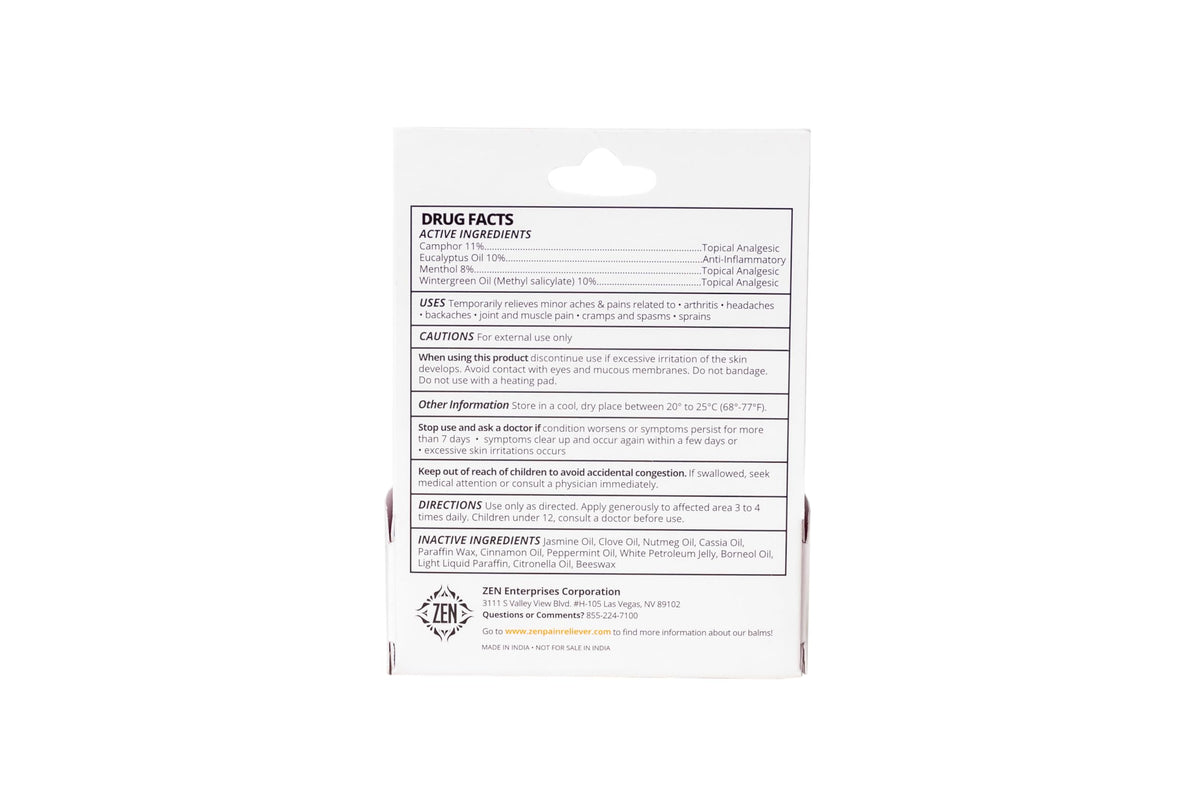 ZEN Women’s Relief Balm – Plant-Based Topical Balm Infused with Jasmine Oil – Cooling Botanical Blend – 0.7 oz – #TrustedByLegends ZENBuy Supplements Australia