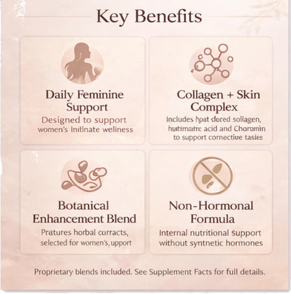 MINANATURALS VELVIRA Feminine Wellness Support Supplement for Women Herbal Rejuvenation Formula with Vitamins, Amino Acids & Collagen 30 Tablets MINANATURALS buy supplements Au