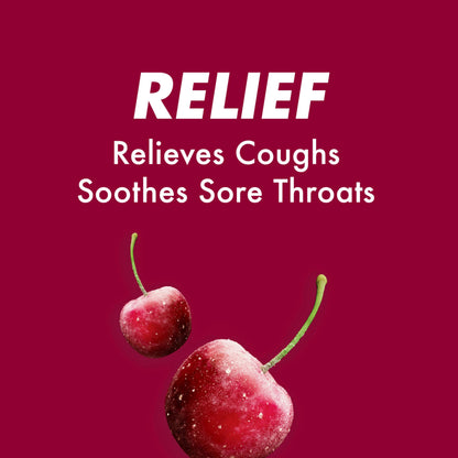 HALLS Cough and Throat Relief Cherry Cough Drops, Bulk Pack, 200 Drops