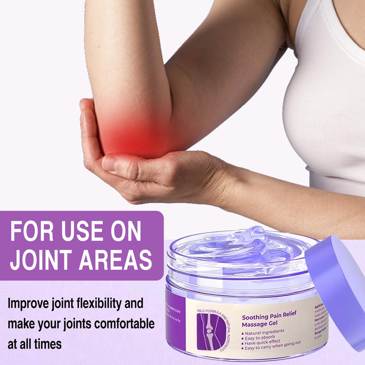 2 PCS Joint Gel Purple Gel，Soothing Pain Relief Massage Cream，Full-Body Joint Effective Soothes for Knees, Lumbar, Hands, Neck and Shoulders PERVALABuy Supplements Australia
