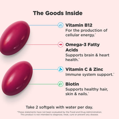 OLLY Ultra Strength Women's Multi Softgels, Overall Health and Immune Support, Omega-3s, Iron, Vitamins A, D, C, E, B12, Daily Multivitamin, 30 Day Supply - 60 Count OLLY buy supplements Au