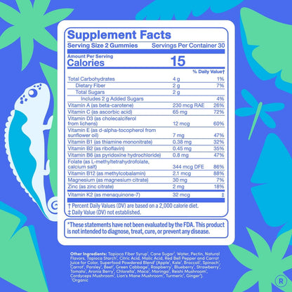 FIRST DAY Teens Apple Brain Focus Gummies & Orange Multivitamin Gummies | Daily Nutrients, Immunity, Mood, & Focus | Clean Label Project Verified® | Vegan | 30-Day Supply