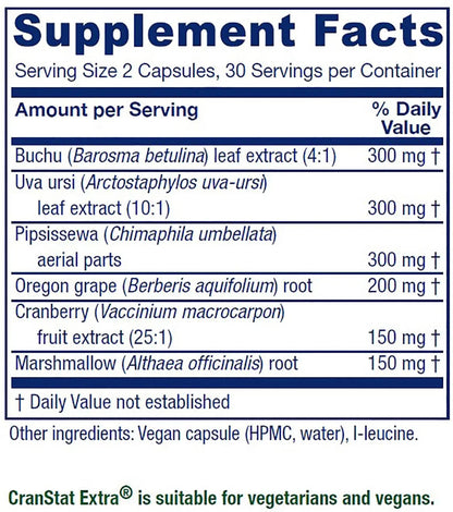 Vitanica Cranstat Extra, Urinary Tract Support, Vegan, 60 Capsules VitanicaBuy Supplements Australia