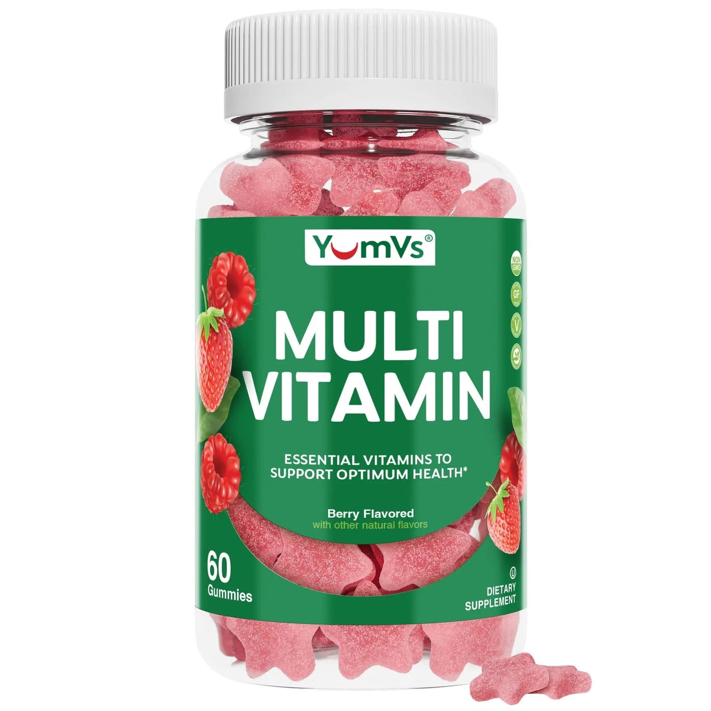Multivitamin Gummies for Adults, Daily Gummy Vitamin for Women & Men, Immune Support Multivitamin Supplement YUM-V'S