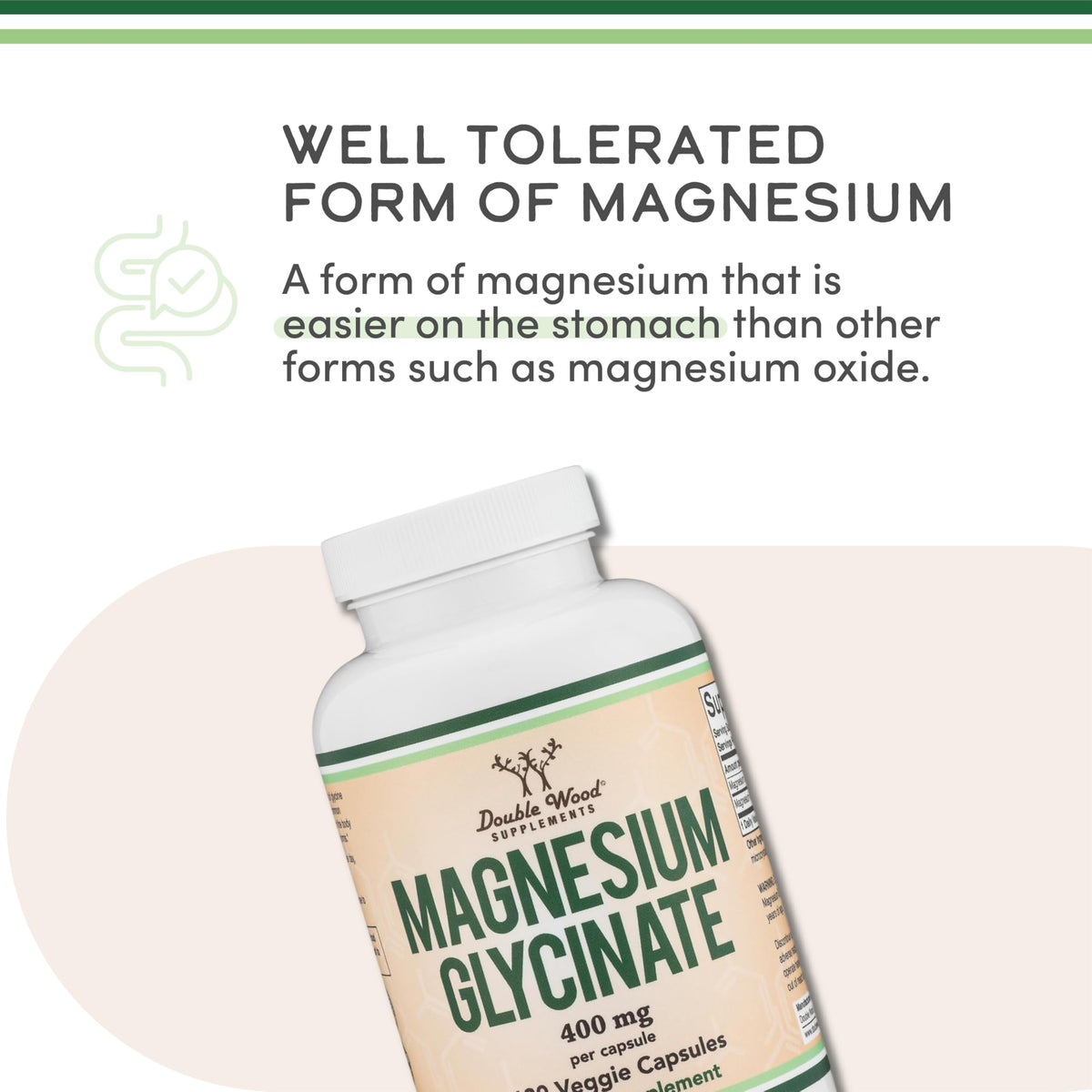 Magnesium Glycinate 400mg | 180 Capsules | Sleep, Muscle, & Heart Support | Vegan, Third Party Tested, Gluten Free, Non-GMO, by Double Wood Supplements Double Wood Supplements buy supplements Au