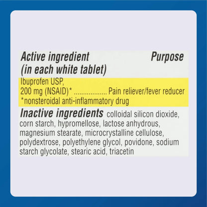 MAJOR Dye-Free Ibuprofen Tablets 200 mg - Helps Temporarily Reduce Fevers - Offers Pain Relief - 100 Tablets (1-Pack) MAJORBuy Supplements Australia