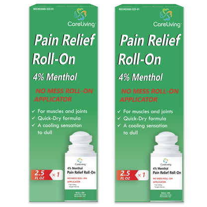 CARELIVING Roll On Pain Relief for Knee, Neck, Joint, Shoulder, Arthritis Pain Reliever, Sore Muscle Relief, Roll On Menthol Gel 2.5 Fl Oz (Pack of 2) CARELIVINGBuy Supplements Australia