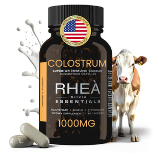 Rhea Bovine Colostrum Supplement for Women, Colostrum Capsules for Gut Health, Digestion, Bloating, Beauty, Immune Support, Bovine Colostrum for Humans, Colostrum Pills (60caps) RHEASILVIABuy Supplements Australia