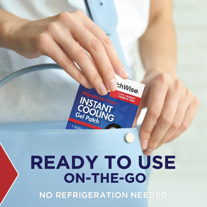 HealthWise Instant Cool Gel Patches | Migraine & Fever Relief | 12-Count | 4.75” x 2” | Soothing Menthol Vapors | Non-Medicated Formula HealthWiseBuy Supplements Australia
