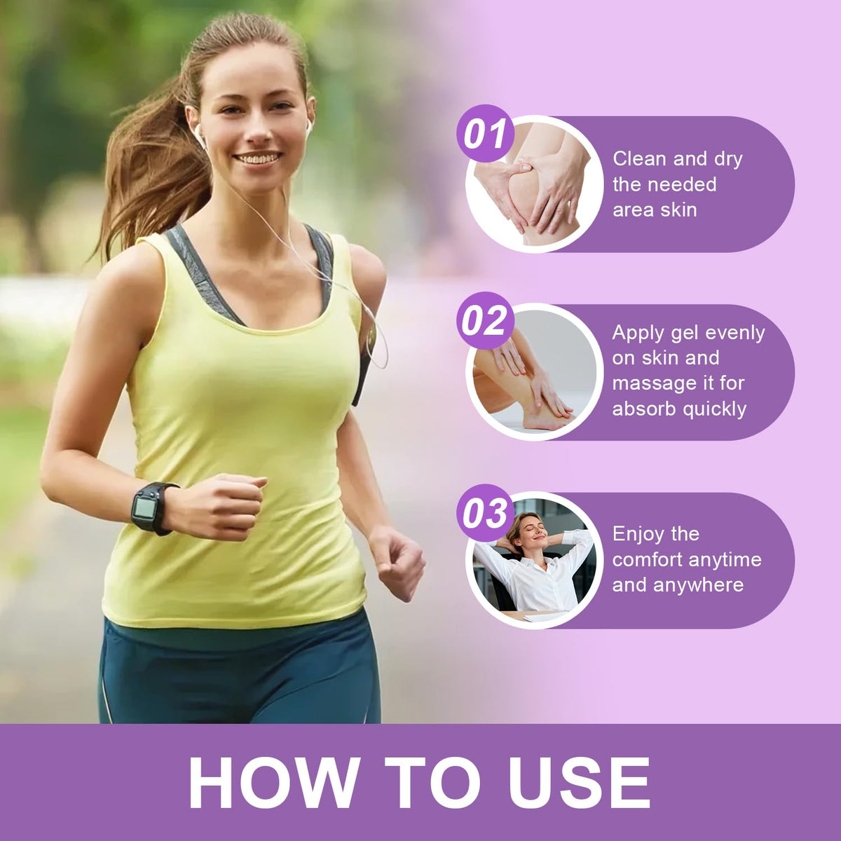 Kresin Joint Comfort Purple Gel, Kresin Joint Comfort Massage Gel, Soothes Discomfort for Neck, Back, Knees, Lumbar, and Feet, Absorb Quickly and Non-Greasy, 1.76 OZ, Violet JosmonBuy Supplements Australia