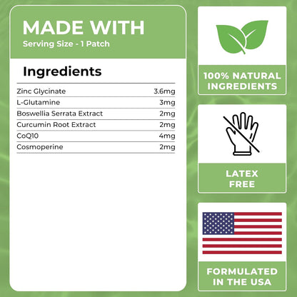 Zinc Patches (Pack of 60) - 100% Natural Patch for Women and Men | With Biotin, Immune & Body Support, Enhanced Formula