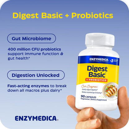 Enzymedica Digest Basic + Probiotics - 90 Caps