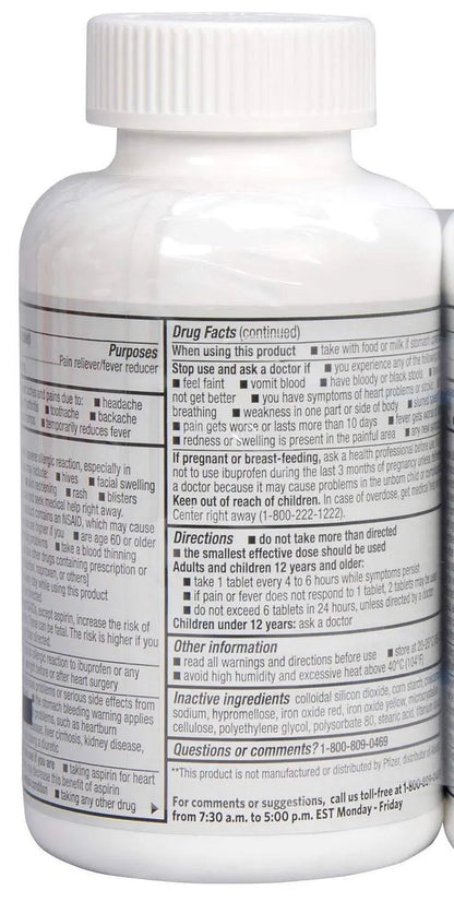 Member's Mark Ibuprofen Coated Tablets 200mg Pain Reliever Fever Reducer, 1 Bottle, 600 Tablets MEMBER´S MARKBuy Supplements Australia