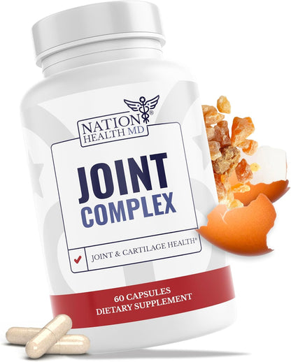 Joint Complex | Joint Supplements for Men & Women | Triple Strength Supplement for Bone Health & Joint Flex, Turmeric, NEM, Boswellia & Collagen, 30 Days Supply, 60 Capsules