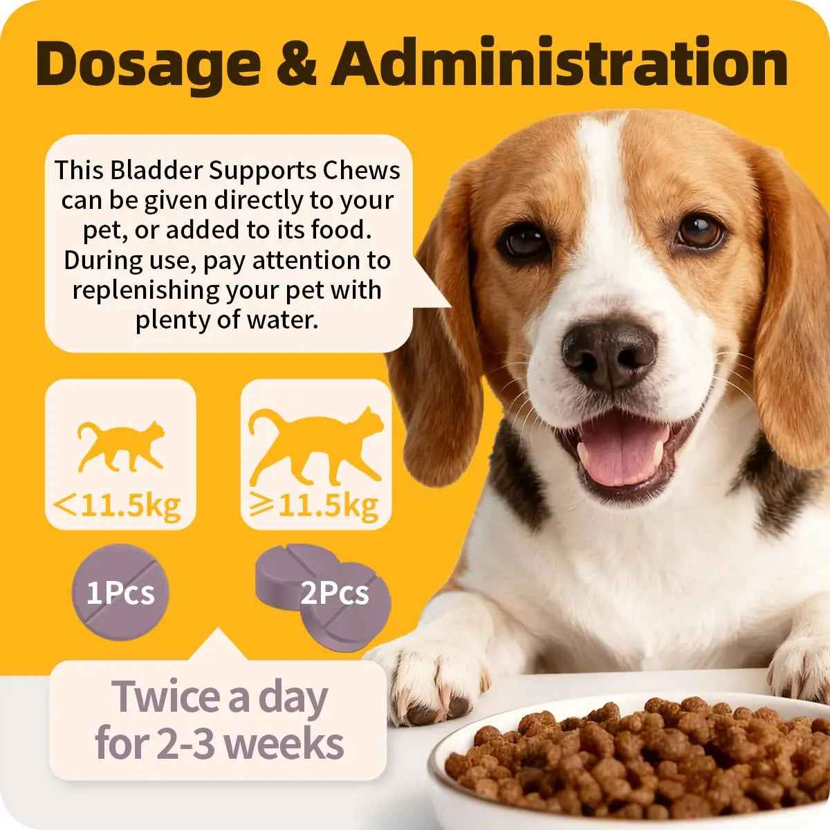 Cassiel Pet Bladder Supports Chews for Urinary Tract Health, Infection Treatments, Bladder Health, Dog UTI, Bladder Stones, Incontinence Support, Urinary Pain Relief for Cat & Dog 10 Chews (1 Bottle)