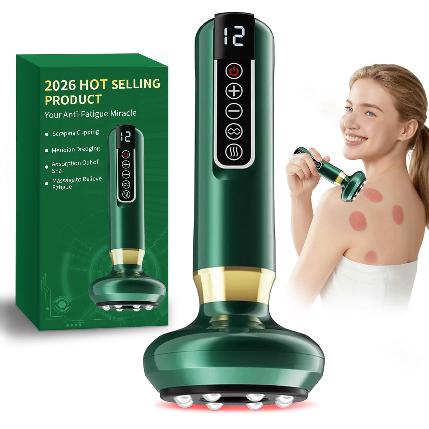 HNRF Anti Cellulite Massage Tool Body Sculpting Machine Suction Massager 3-in-1 Masajeador para Celulitis Y Grasa Abdominal De Madera Remover for Legs Electric Vacuum Cupping Full Contouring Device HNRF buy supplements Au
