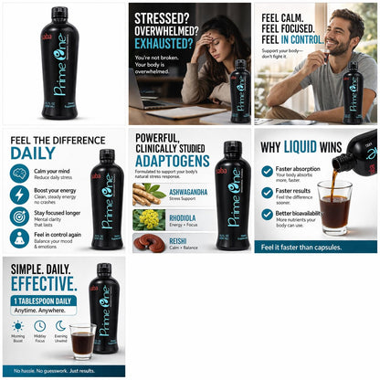 HerbFuse Ashwagandha Liquid Shots – Stress Relief Supplement for Calm Mood & Energy Support – Adaptogen Formula with Rhodiola, Reishi & Ginseng – Fast Absorption – 30 Servings – Saba Prime One HerbFuse buy supplements Au