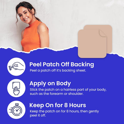 MONIER Glutathione Patches (Pack of 60) - 100% Natural Patch for Women | For Women and Men, With Magnesium, Energy, Focus & Body Support, Enhanced Formula