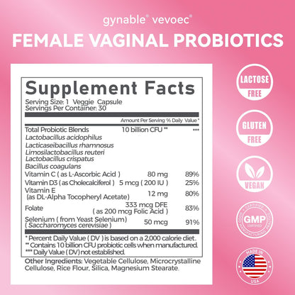 Gynable Female Vaginal Probiotic for Women's Health Bundle (Pack of 2) - Vaginal & Urinary Health Support