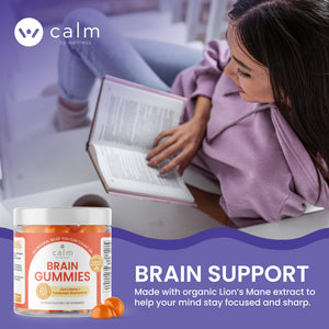 Calm by Wellness Lion’s Mane Gummies for Adults – Vegan Mushroom Gummies with Lion’s Mane & Cordyceps for Brain Support, Memory & Focus, Immune Boost – Citrus Flavor, 30 Count Calm by Wellness buy supplements Au
