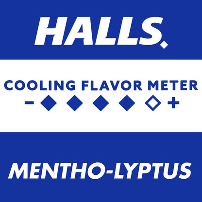 HALLS Cough and Throat Relief Mentho-Lyptus Cough Drops, Value Pack, 80 Drops