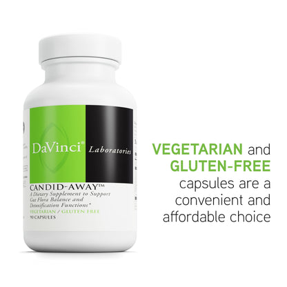 DAVINCI Labs Candid-Away - Digestive Gut Health Support, Immune System Support with Digestive Enzymes, Calcium, Magnesium & More* - 90 Vegetarian Capsules (30 Servings) DAVINCI buy supplements Au