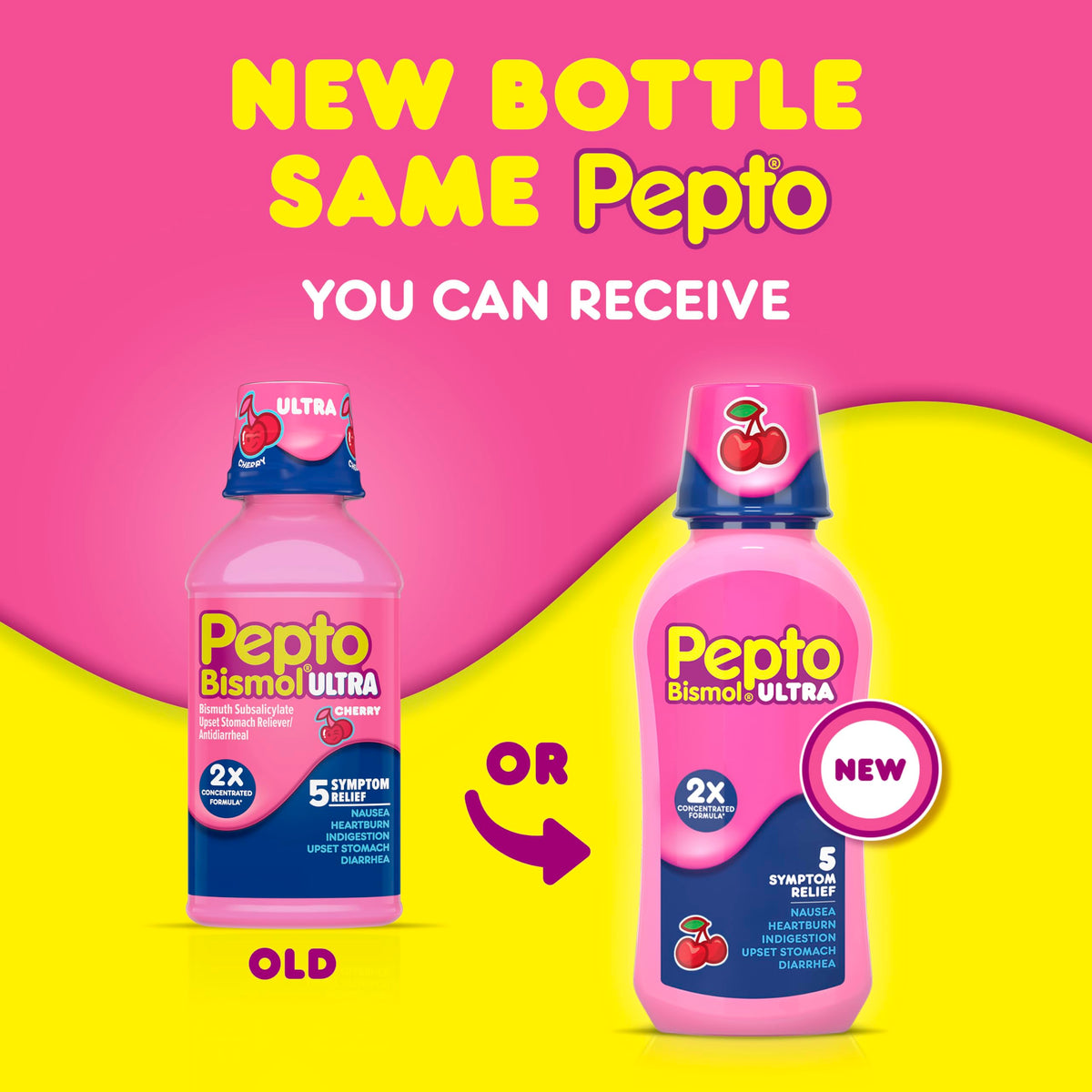 Pepto Bismol ULTRA Liquid for Nausea, Heartburn, Indigestion, Upset Stomach, and Diarrhea - 5 Symptom Fast Relief Medication for Adults, Cherry Flavor, 2x16 oz Pepto Bismol buy supplements Au