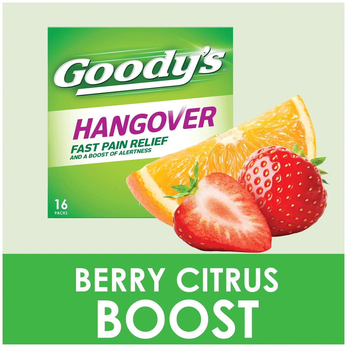 Goody's Hangover Relief Powder, Dual Action Fast Headache Pain Relief with Aspirin and Caffeine, Berry Citrus Flavor, 4 Powder Sticks, 6 Pack Goody'sBuy Supplements Australia