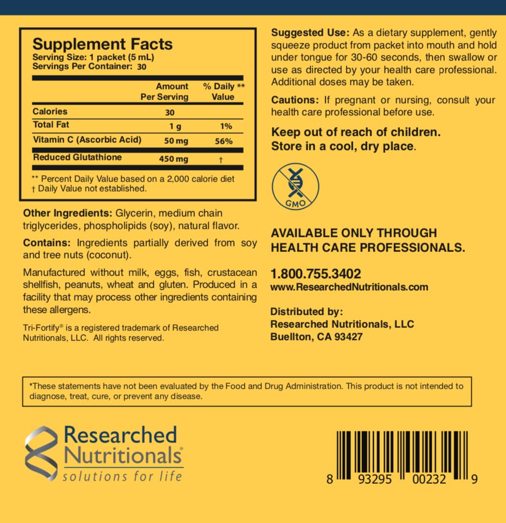 Researched Nutritionals Liposomal Glutathione (450mg) + Colostrum & Mushrooms Supplement for Immune Support - Enhanced Immunity Duo - Tri-Fortify Orange + Transfer Factor Multi-Immune (2 Piece Set) Researched Nutritionals buy supplements Au