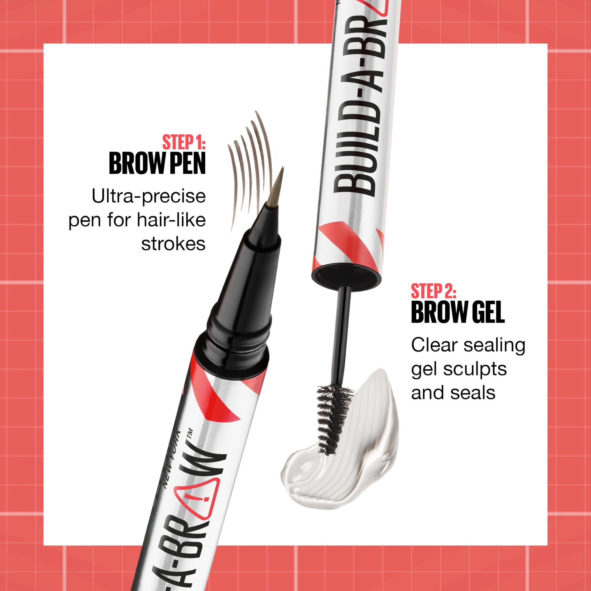 Maybelline Build-A-Brow 2-in-1 Brow Pen and Sealing Eyebrow Gel, Eyebrow Makeup for Real-Looking, Fuller Brows, Black Brown, 1 Count MAYBELLINEBuy Supplements Australia