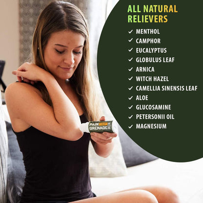Plant Powered Roll-On Gel by Pain Grenade - Cooling and Warming Gel with Arnica, Menthol, Camphor, Glucosamine, and Other All Natural Botanicals - 3 - Pack M PAIN MANAGEMENT TECHNOLOGIESBuy Supplements Australia