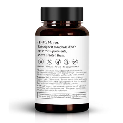 OMISSANDI-WELLNESS Resilient - Natural Immune System Support - Dr. Ian Stern Formulated - to boost your defenses - W/Organic Mushroom Blend, Echinacea, Astragalus & More - Vegan - Made in USA- 60 Caps Dr. Stern buy supplements Au